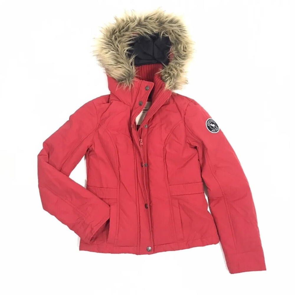 Abercrombie Kids Red Parka Snow Winter Jacket Girls Size XL